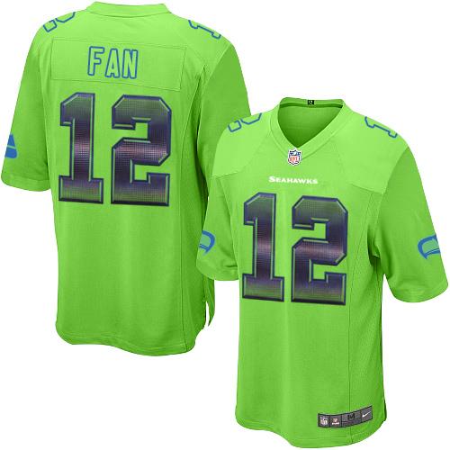 Nike Seahawks #12 Fan Green Alternate Men's Stitched NFL Limited Strobe Jersey - Click Image to Close